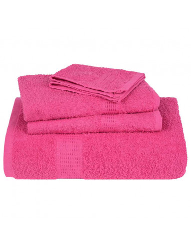 Asciugamani da Bagno 2 pz Rosa 100x150 cm 360 g/m² 100% Cotone