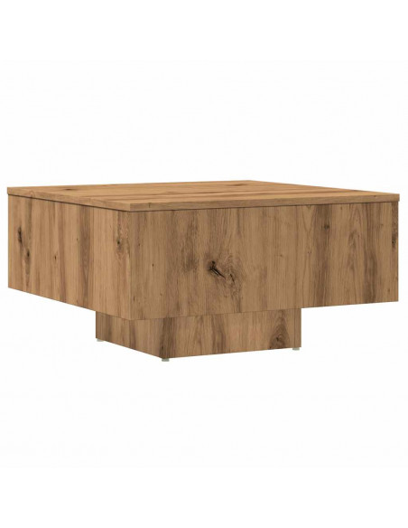 Tavolino da Salotto Rovere Artigianale 60x60x31,5 cm Truciolato