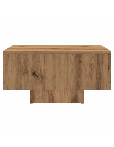 Tavolino da Salotto Rovere Artigianale 60x60x31,5 cm Truciolato