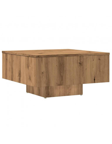 Tavolino da Salotto Rovere Artigianale 60x60x31,5 cm Truciolato