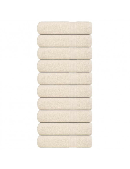 Asciugamani Doccia 10 pz Crema 70x140 cm 360 g/m² 100% Cotone