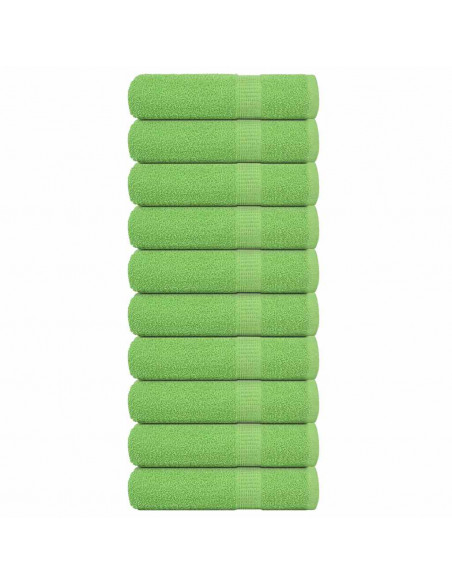 Asciugamani Doccia 10pz Verde Mela 70x140cm 360g/m² 100% Cotone