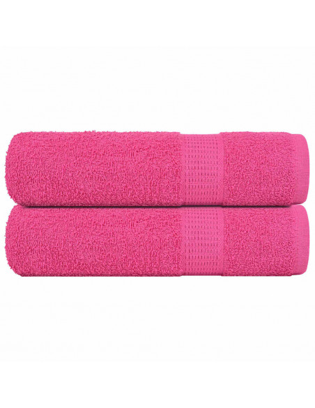 Asciugamani Doccia 2 pz Rosa 70x140 cm 360 g/m² 100% Cotone