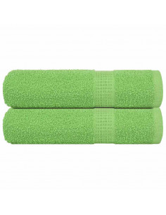 Asciugamani Doccia 2 pz Verde Mela 70x140cm 360g/m² 100% Cotone