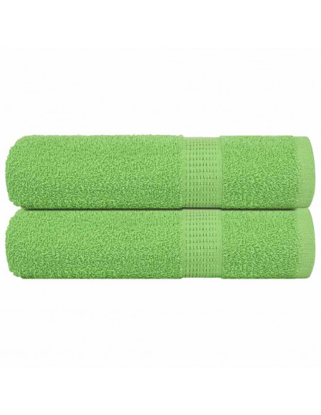 Asciugamani Doccia 2 pz Verde Mela 70x140cm 360g/m² 100% Cotone