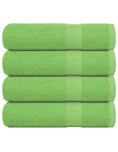 Asciugamani Doccia 4 pz Verde Mela 70x140cm 360g/m² 100% Cotone