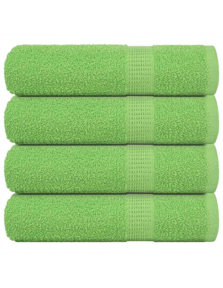 Asciugamani Doccia 4 pz Verde Mela 70x140cm 360g/m² 100% Cotone