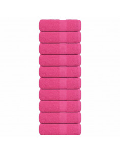 Asciugamani Ospiti 10 pz Rosa 30x50 cm 360 g/m² 100% Cotone