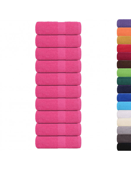 Asciugamani Ospiti 10 pz Rosa 30x50 cm 360 g/m² 100% Cotone