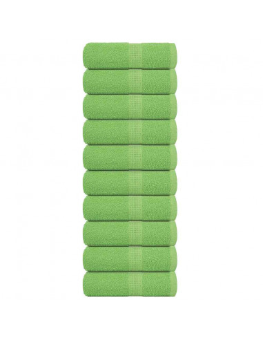 Asciugamani Ospiti 10 pz Verde Mela 30x50 cm 360 g/m² Cotone