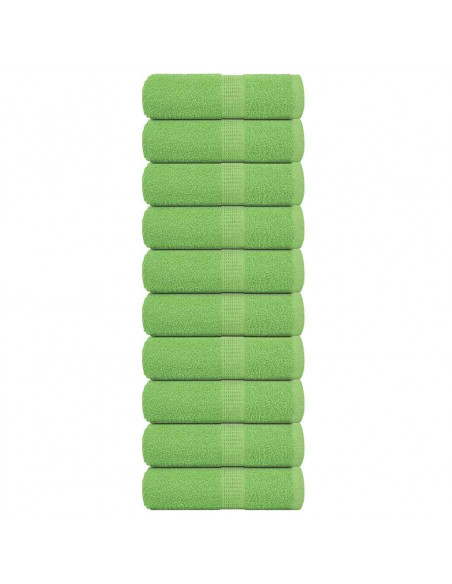 Asciugamani Ospiti 10 pz Verde Mela 30x50 cm 360 g/m² Cotone