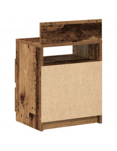 Comodini 2 pz con 2 Cassetti Legno Antico 40x33x60 cm