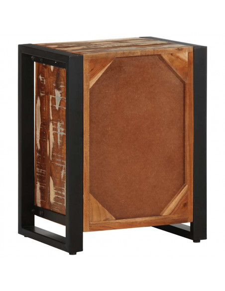 Comodini 2 pz Multicolore in Legno Massello di Mango Grezzo