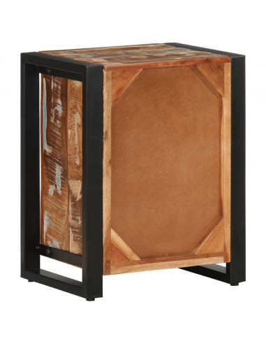 Comodini 2 pz Multicolore in Legno Massello di Mango Grezzo