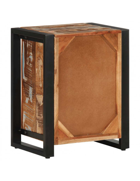 Comodini 2 pz Multicolore in Legno Massello di Mango Grezzo