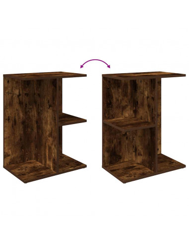 Comodini 2 pz Rovere Fumo 46,5x29x61 cm in Legno Multistrato