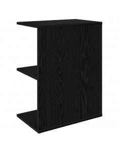 Comodini 2 pz Rovere Nero 46,5x29x61 cm in Legno Multistrato