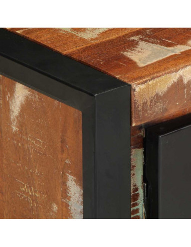 Tavolino Salotto Multicolore 90x50x36cm Legno Massello Recupero