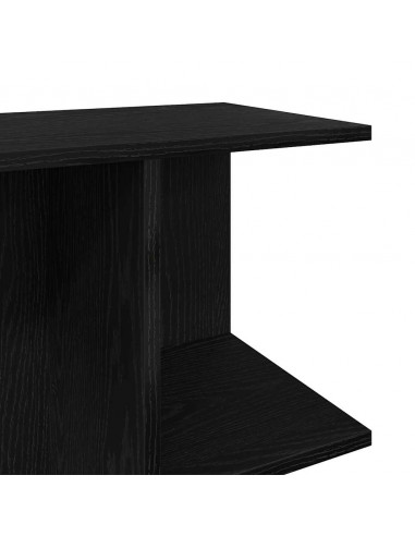 Comodini 2 pz Rovere Nero 46,5x29x61 cm in Legno Multistrato