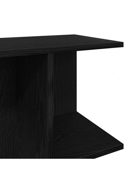 Comodini 2 pz Rovere Nero 46,5x29x61 cm in Legno Multistrato