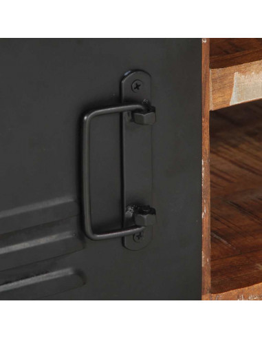 Tavolino Salotto Multicolore 90x50x36cm Legno Massello Recupero