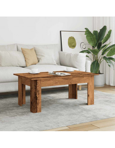 Tavolino Salotto Legno Antico 100x60x42 cm in Legno Multistrato