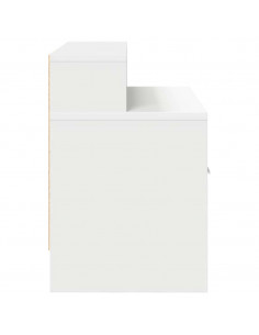 Comodini con Cassetto 2 pz Bianco 51x31x47 cm