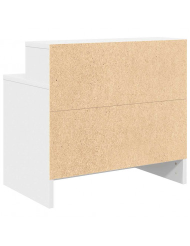 Comodini con Cassetto 2 pz Bianco 51x31x47 cm