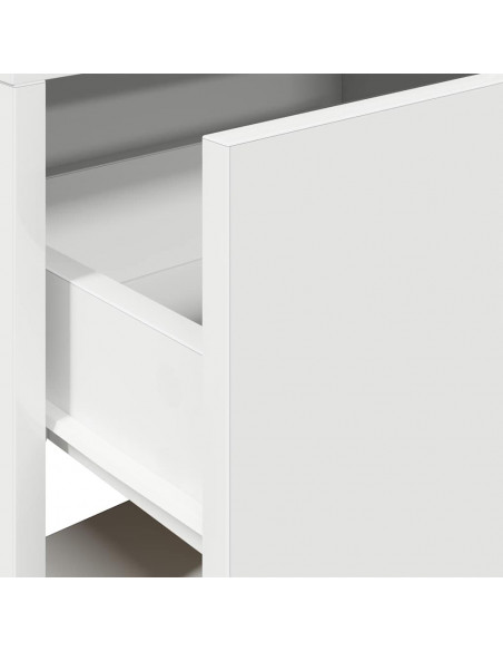 Comodini con Cassetto 2 pz Bianco 51x31x47 cm