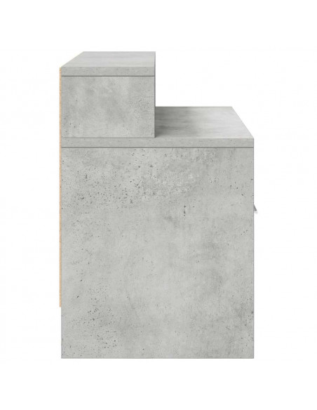 Comodini con Cassetto 2 pz Grigio Cemento 51x31x47 cm