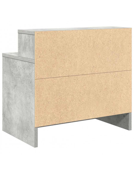 Comodini con Cassetto 2 pz Grigio Cemento 51x31x47 cm