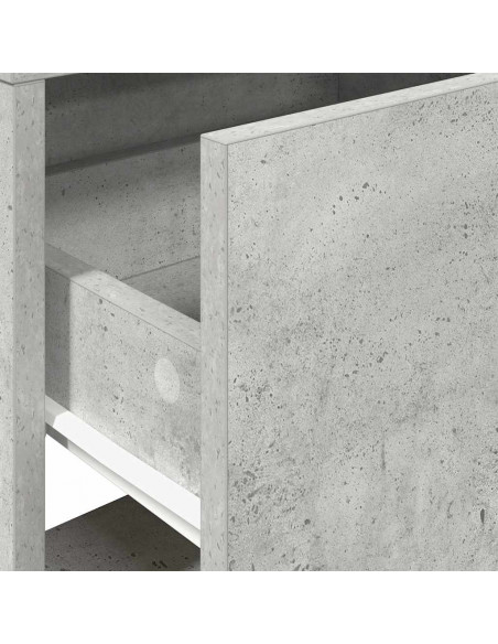 Comodini con Cassetto 2 pz Grigio Cemento 51x31x47 cm