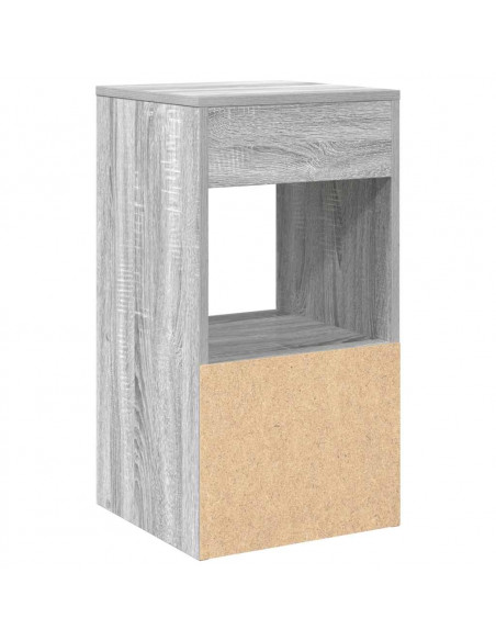 Comodini con Cassetto 2 pz Grigio Sonoma 35x34x66,5 cm