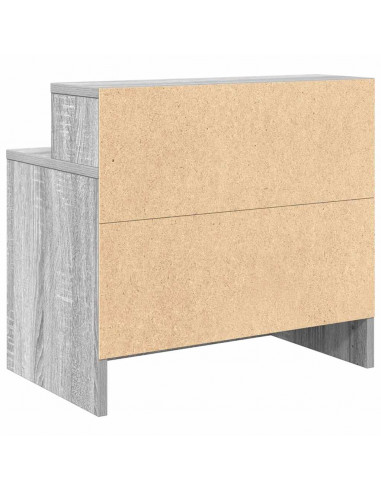 Comodini con Cassetto 2 pz Grigio Sonoma 51x31x47 cm