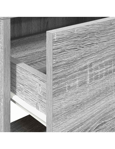 Comodini con Cassetto 2 pz Grigio Sonoma 51x31x47 cm