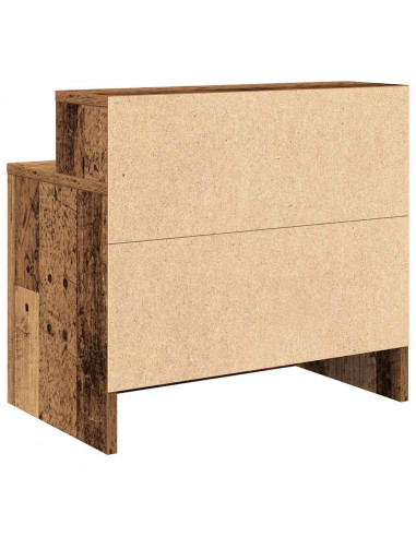 Comodini con Cassetto 2 pz in Legno Antico 51x31x47 cm