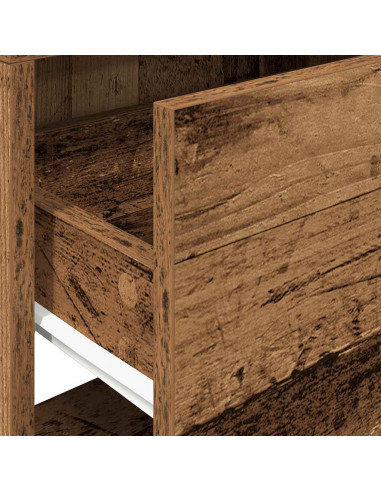 Comodini con Cassetto 2 pz in Legno Antico 51x31x47 cm