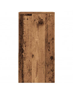 Comodini con Cassetto 2 pz Legno Antico 35x34x66,5 cm