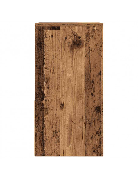 Comodini con Cassetto 2 pz Legno Antico 35x34x66,5 cm