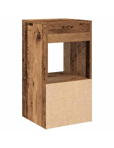 Comodini con Cassetto 2 pz Legno Antico 35x34x66,5 cm