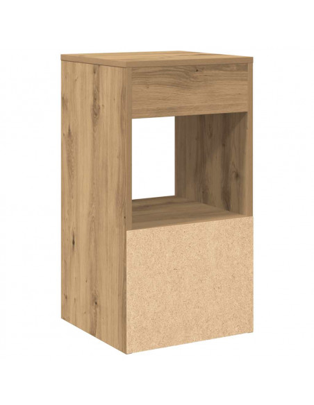 Comodini con Cassetto 2 pz Rovere Artigianale 35x34x66,5 cm