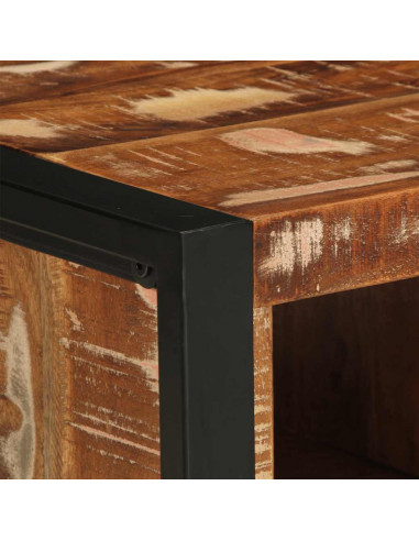 Tavolino Salotto Multicolore 90x50x36cm Legno Massello Recupero