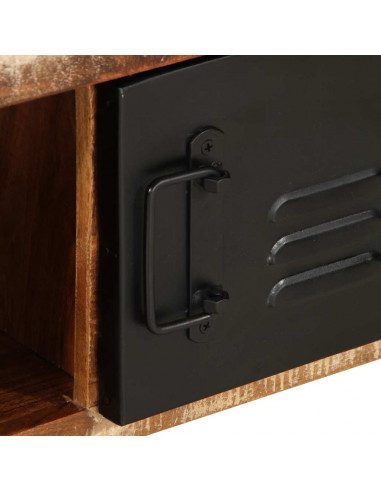 Tavolino Salotto Multicolore 90x50x36cm Legno Massello Recupero