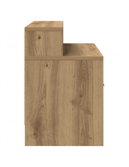 Comodini con Cassetto 2 pz Rovere Artigianale 51x31x47 cm