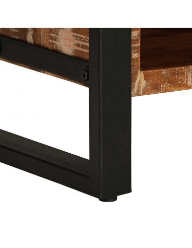 Tavolino Salotto Multicolore 90x50x36cm Legno Massello Recupero