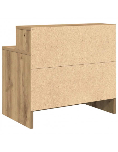 Comodini con Cassetto 2 pz Rovere Artigianale 51x31x47 cm