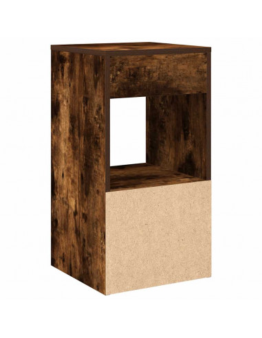 Comodini con Cassetto 2 pz Rovere Fumo 35x34x66,5 cm