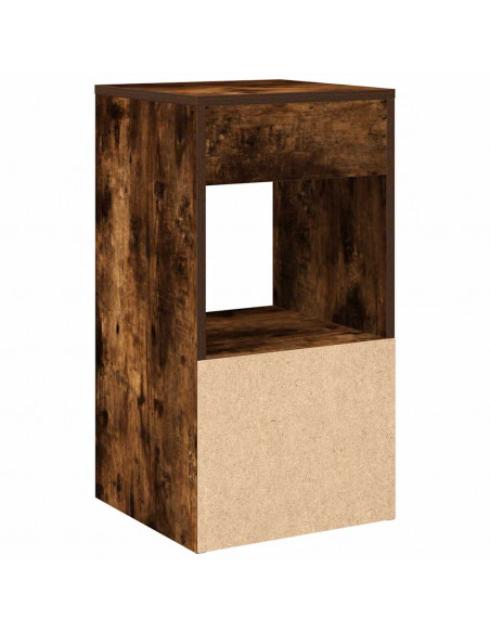 Comodini con Cassetto 2 pz Rovere Fumo 35x34x66,5 cm