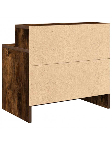Comodini con Cassetto 2 pz Rovere Fumo 51x31x47 cm
