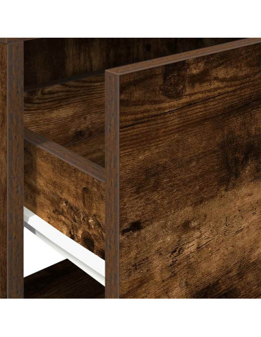 Comodini con Cassetto 2 pz Rovere Fumo 51x31x47 cm